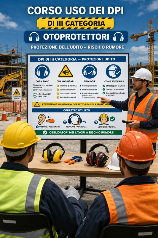 Corso uso dei DPI di III categoria (otoprotettori)- 4 Ore