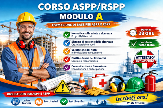 Corso ASPP/RSPP Modulo A - 28 Ore